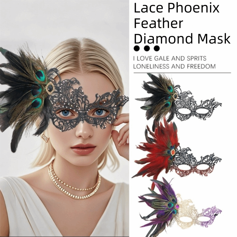 Respirator Half Face - Maschera in Pizzo con Strass, Stile