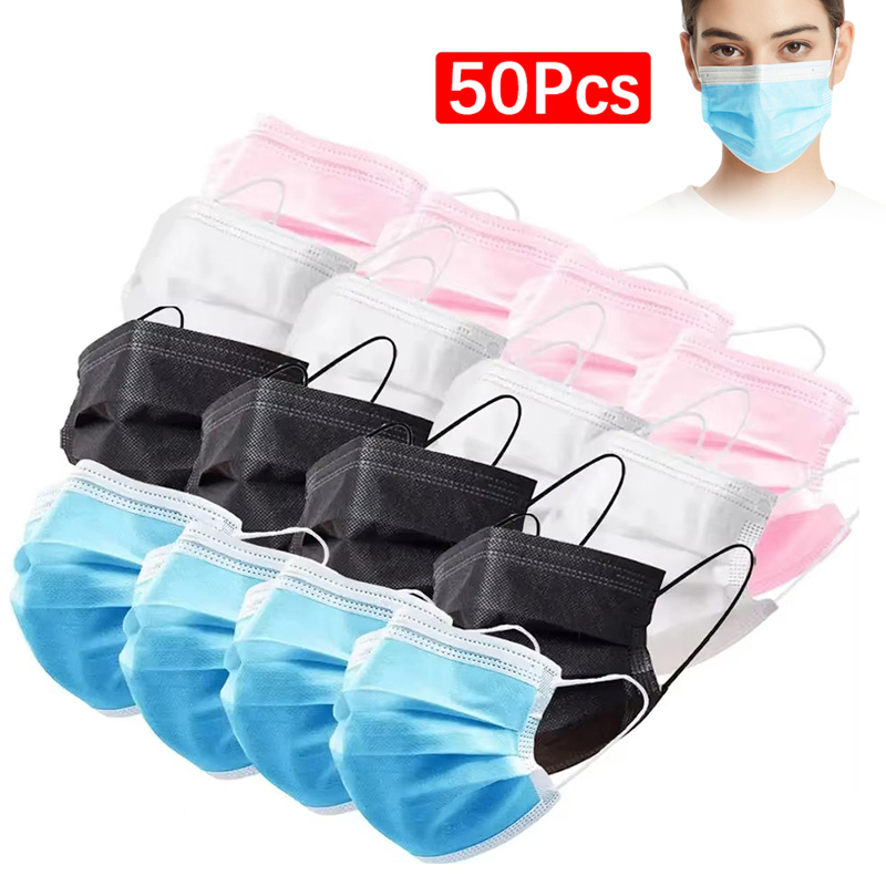 Disposable Mask Blue - 50 pezzi maschera a 3 strati