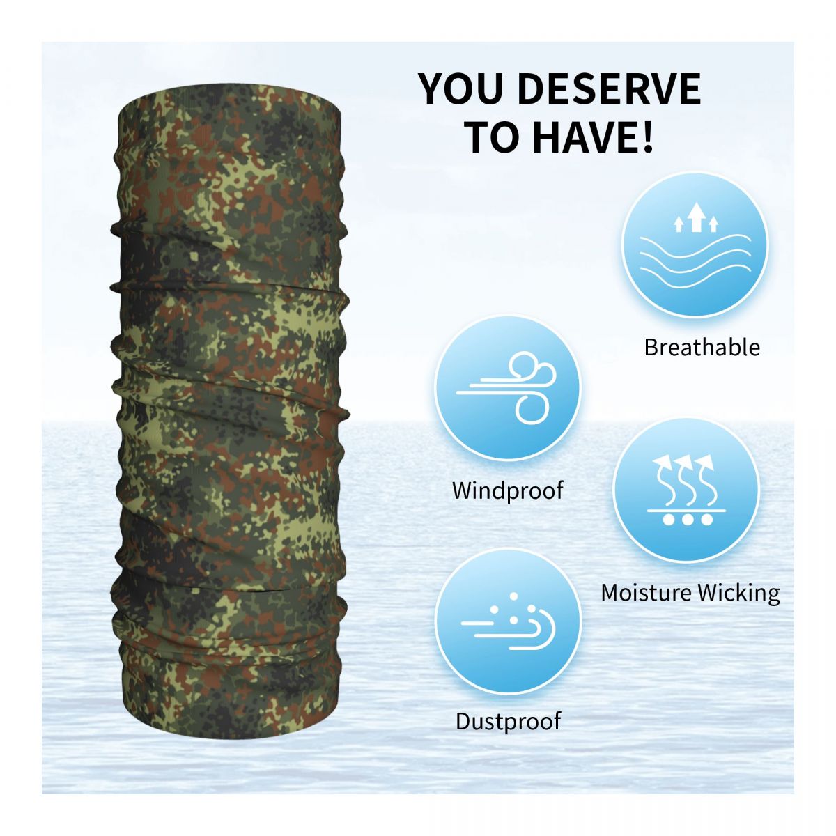 Personalizzato Flecktarn Camo  - Neck Gaiter Face Cover recensione e prezzo